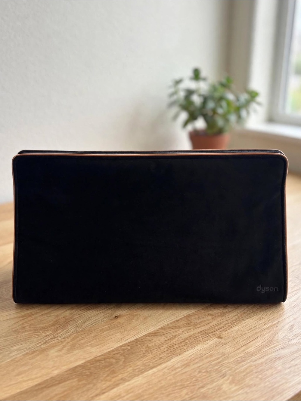Dyson Travel Bag Black Velvet Copper Trim Storage Pouch Organizer Case Large